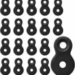Figure 8 Fastener, Heavy Duty Table Top Fasteners, Desktop Clips Tabletop Connector Bracket (Black) (20) (20)